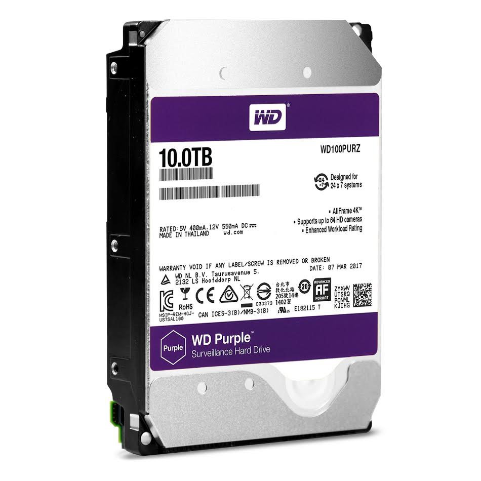 Ổ cứng HDD Desktop 10TB Western Digital WD Purple (Chuyên Camera)