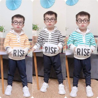 Bộ nỉ bông có mũ loại 1 cho bé. Tom Duy kids shop