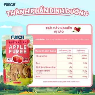 Combo 6 túi trái cây nghiền funch cho bé ăn dặm từ 4 tháng vị trái cây - ảnh sản phẩm 5