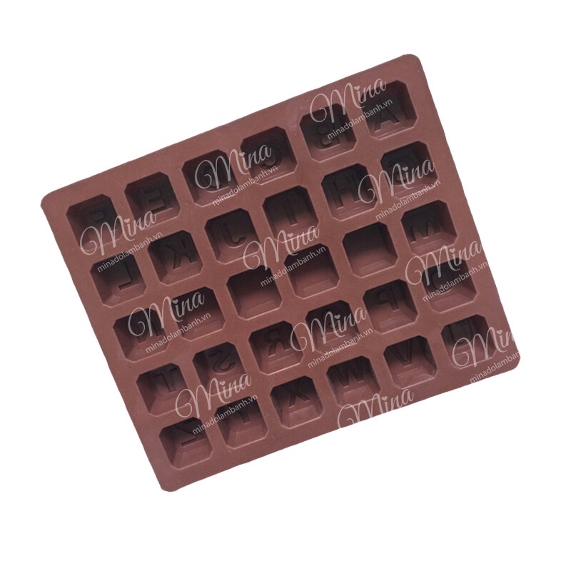 Khuôn Silicone 26 Chữ Ô Vuông