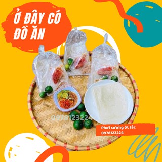 Bánh Tráng Phơi Sương Ớt Tắc [Odaycodoan] Bánh Tráng Ớt Rim Muối Tôm Cay Ngon Mê Ly- Ăn Vặt Hà Nội