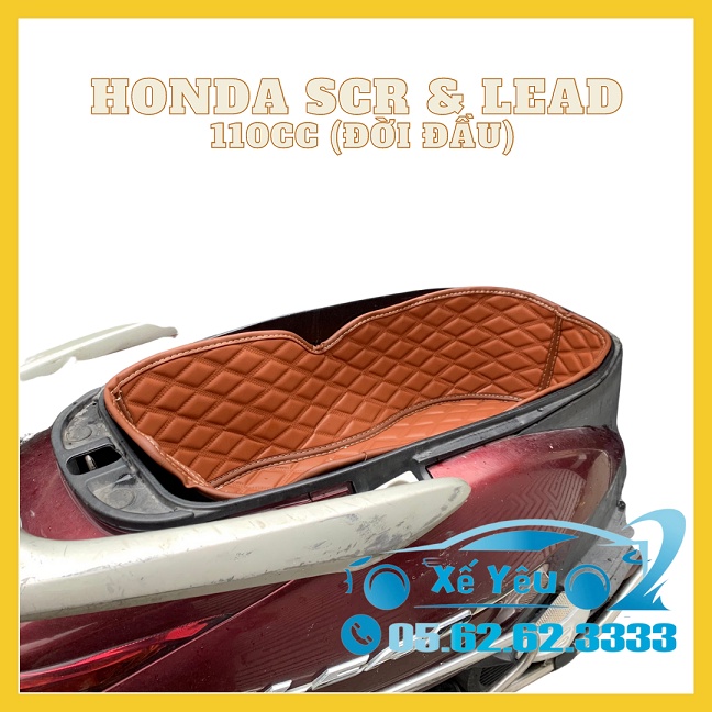 Lót cốp da CHỐNG SỐC, CÁCH NHIỆT xe Honda Lead & SCR 110cc (đời đầu) CÓ TÚI để giấy tờ.