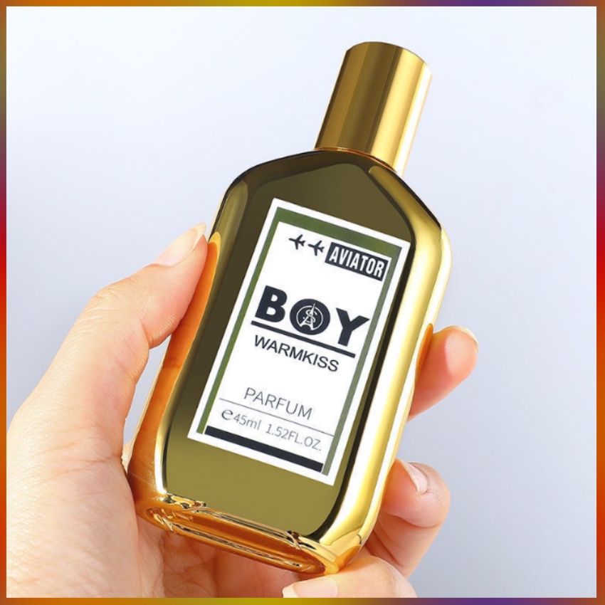 Nước Hoa BoyWarmKiss 45ml/Chai Mầu Vàng Khử Mùi Toàn Thân Hương Thơm Nồng Nàn Sang Trọng