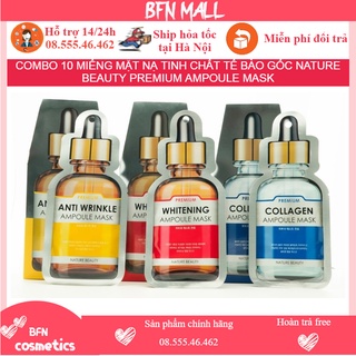 COMBO 10 MIẾNG MẶT NẠ TINH CHẤT TẾ BÀO GỐC NATURE BEAUTY PREMIUM AMPOULE MASK