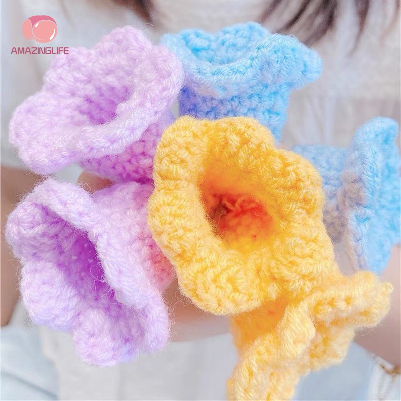 Móc Khóa Hình Hoa Lily Đan Len Thủ Công Nhiều Màu Sắc Sáng Tạo DIY
