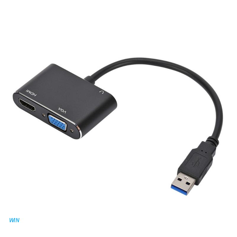 Bộ chuyển đổi USB sang VGA 2 trong 1 cho Windows 7/8/10 OS<br />