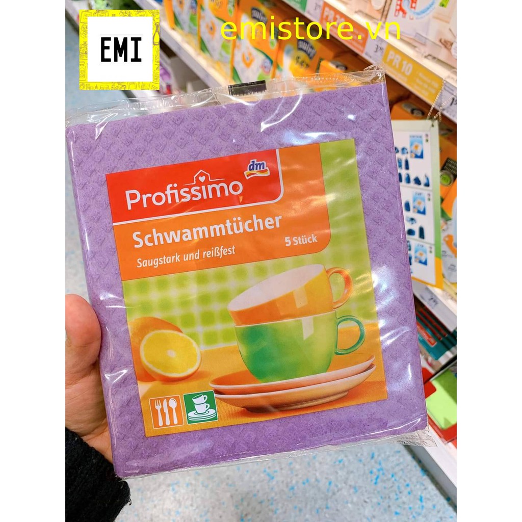 Khăn lau đa năng siêu thấm hút, dùng nhiều lần Profissimo - Hàng nội địa Đức [CÓ BILL ĐỨC]