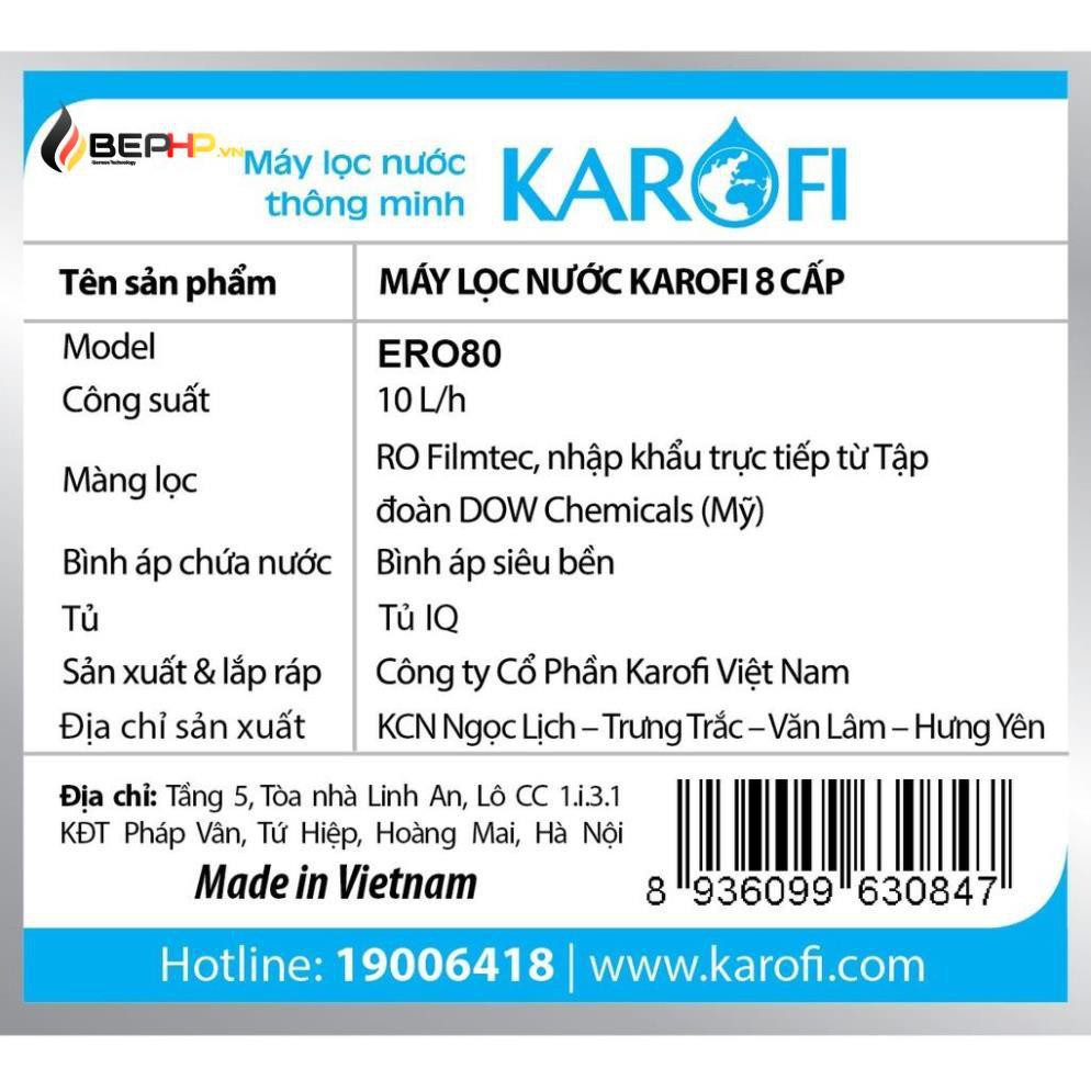 MÁY LỌC NƯỚC KAROFI ERO  có tủ - Hàng chính hãng