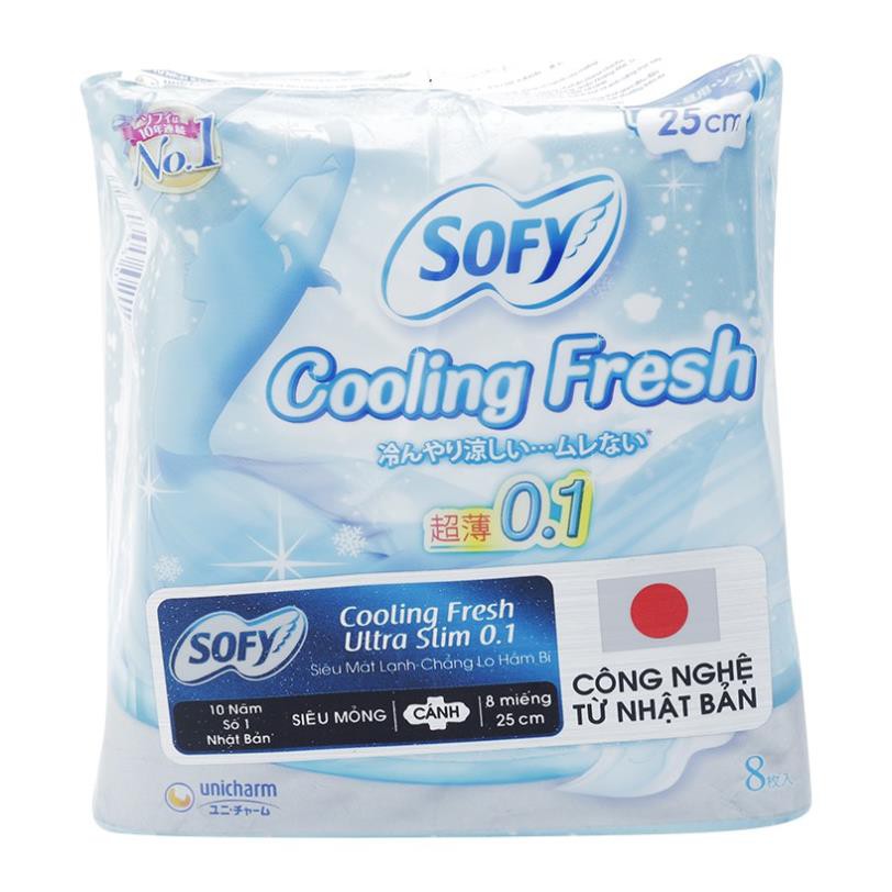 Băng Vệ Sinh Sofy Cooling Fresh Ultra Slim 25cm (8 miếng)