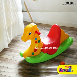 Bập bênh nhập khẩu con Hươu nhựa cao cấp cho bé