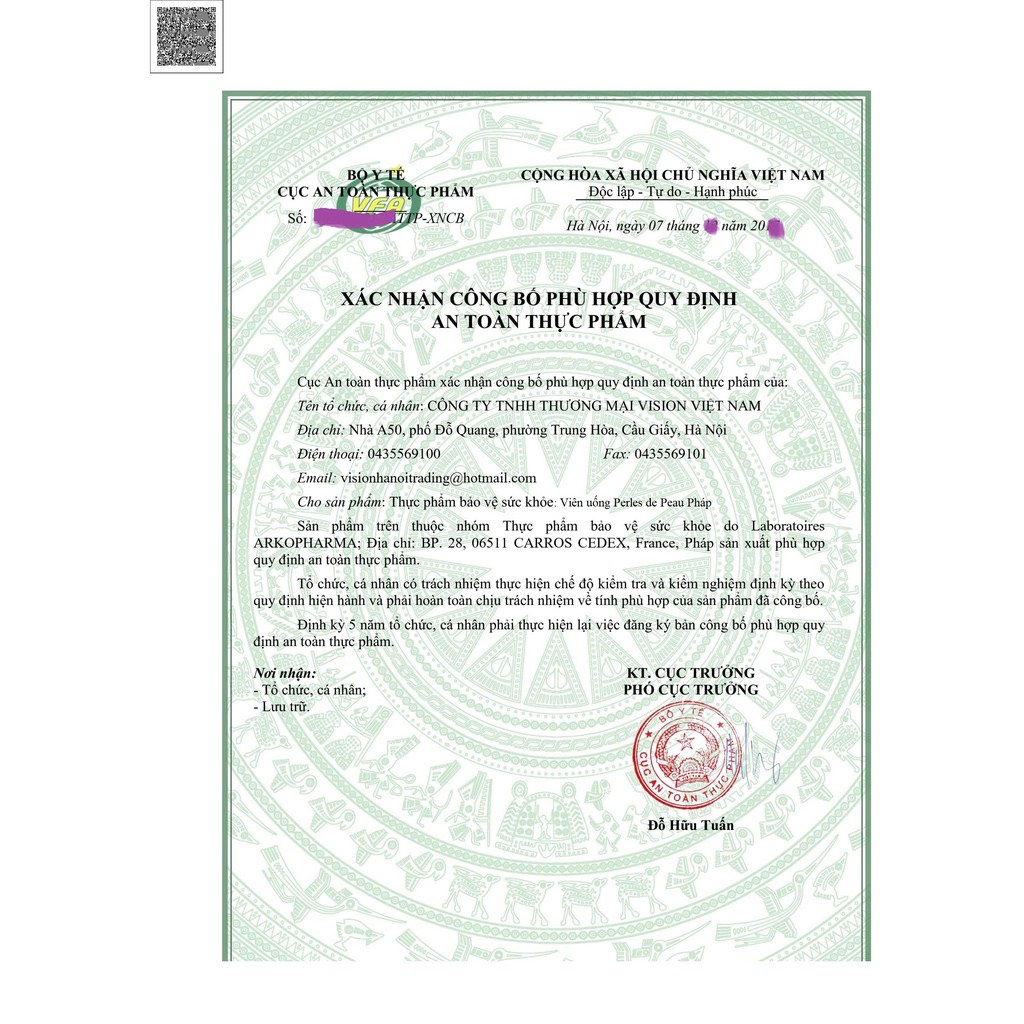 Viên Uống Đẹp Da Arkopharma Perles De Peau 200 viên