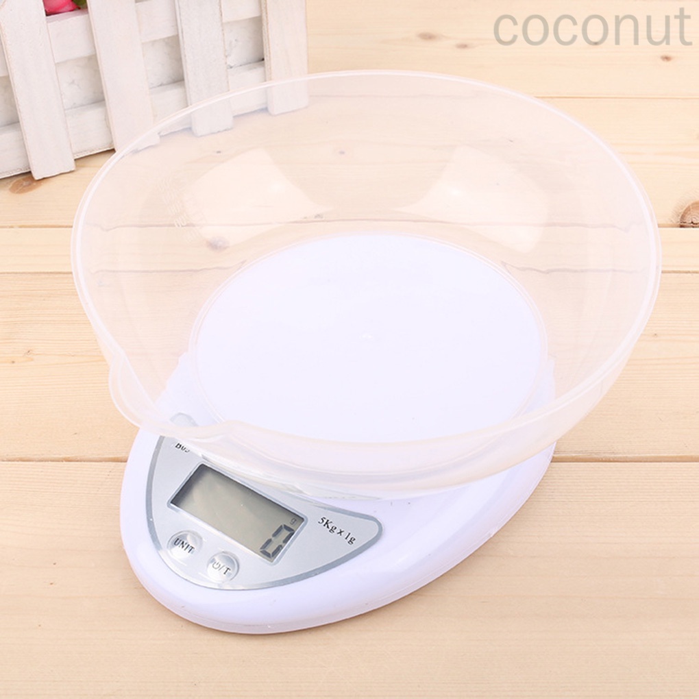 Cân Điện Tử 5kg / 1g Có Đèn Led Tiện Dụng Cho Nhà Bếp