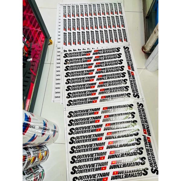 Tem Decal Logo Sticker 25cm in trong suốt ✌