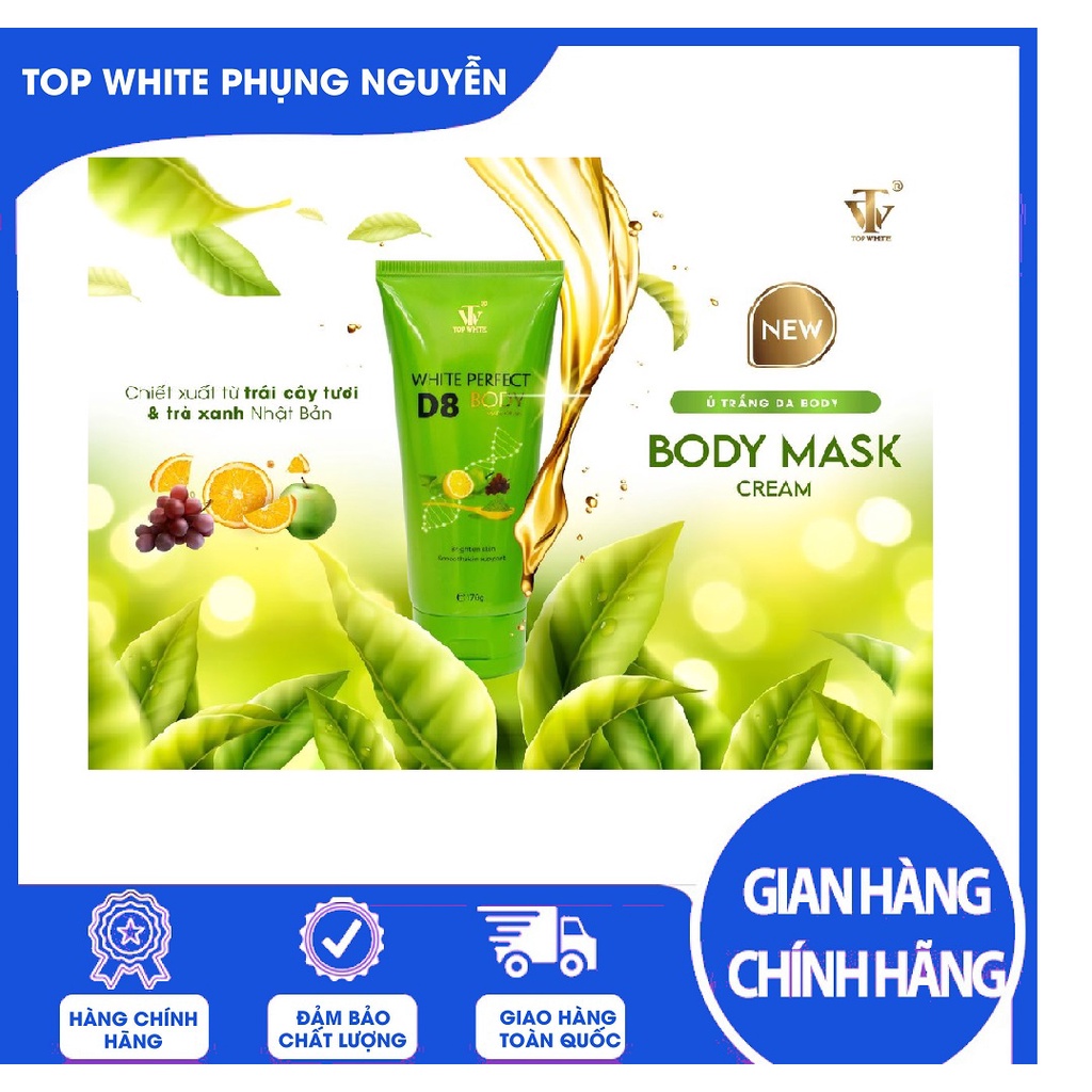 Top White, Kem Ủ Trắng Da White Perfect Body D8