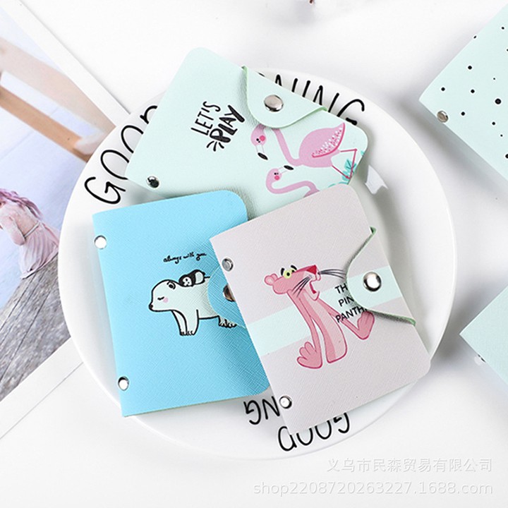 Ví đựng thẻ ATM bằng da PU 20 ngăn cao cấp hình báo hồng unicorn BTS EXO Doraemon dễ thương youngcityshop 30.000