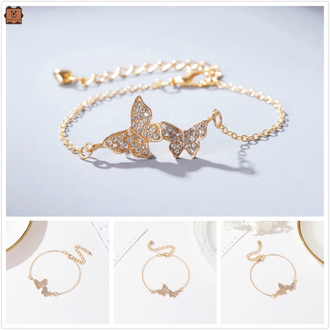 Vòng Tay Hình Bướm Đính Đá Thời Trang Cho Nữ