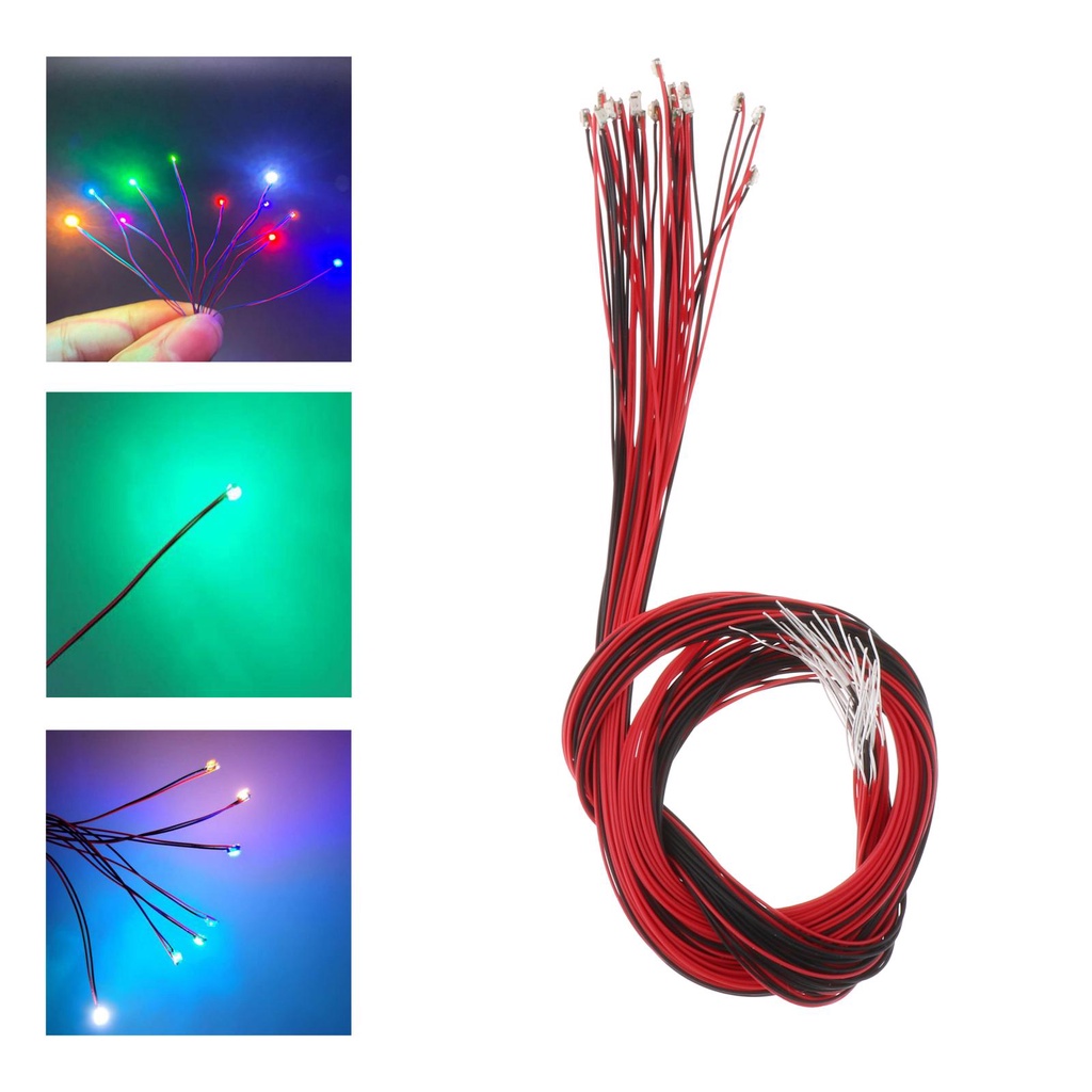 Set 20 Dây Đèn Led SMD 0805 Màu Trắng / Xanh Lá / Vàng / Xanh Dương / Cam Ấm Áp Có Sẵn