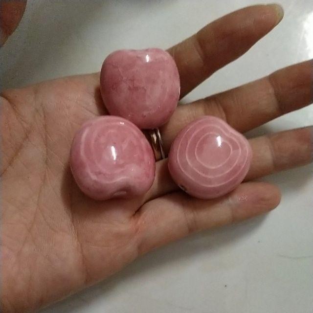 3 viên trái tim gốm sứ 25mm