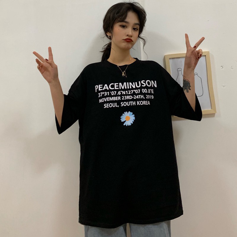 [Baywellfashion]Women Summer Crew Neck College Wind Short Sleeve Floral Print Loose T-Shirt | BigBuy360 - bigbuy360.vn
