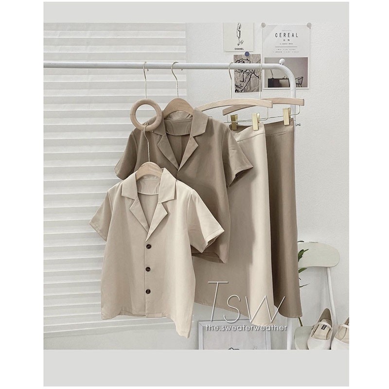 Sét Vest Croptop Kèm Chân Váy Dài Dáng Chữ A Kéo Khóa M322- Lolla_Fashion | BigBuy360 - bigbuy360.vn