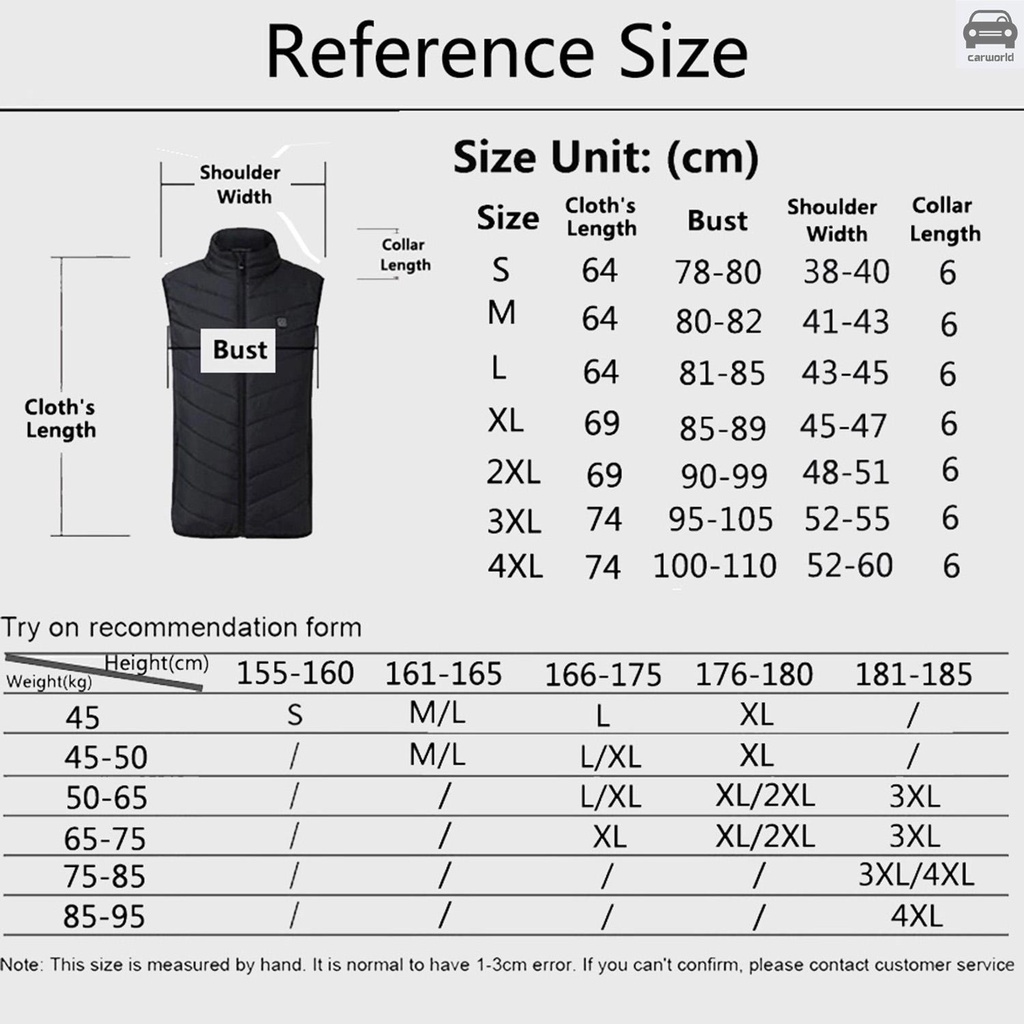 Gentl 2019 Electric USB Heated Warm Security Intelligent Autumn and Winter Vest Men Women Heating Coat Jacket for Motorcycle Travelling Skiing Hiking