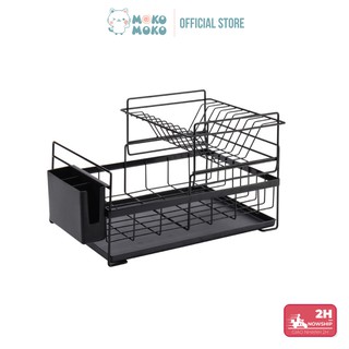 Kệ Úp Chén Bát Đa Năng 2 Tầng (Kèm Khay Hứng Nước) - Thiết Kế Theo Phong Cách Nhật Bản