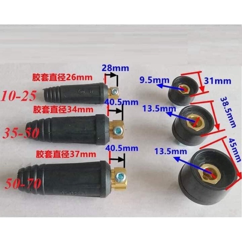 Giắc nối máy hàn ren xoáy