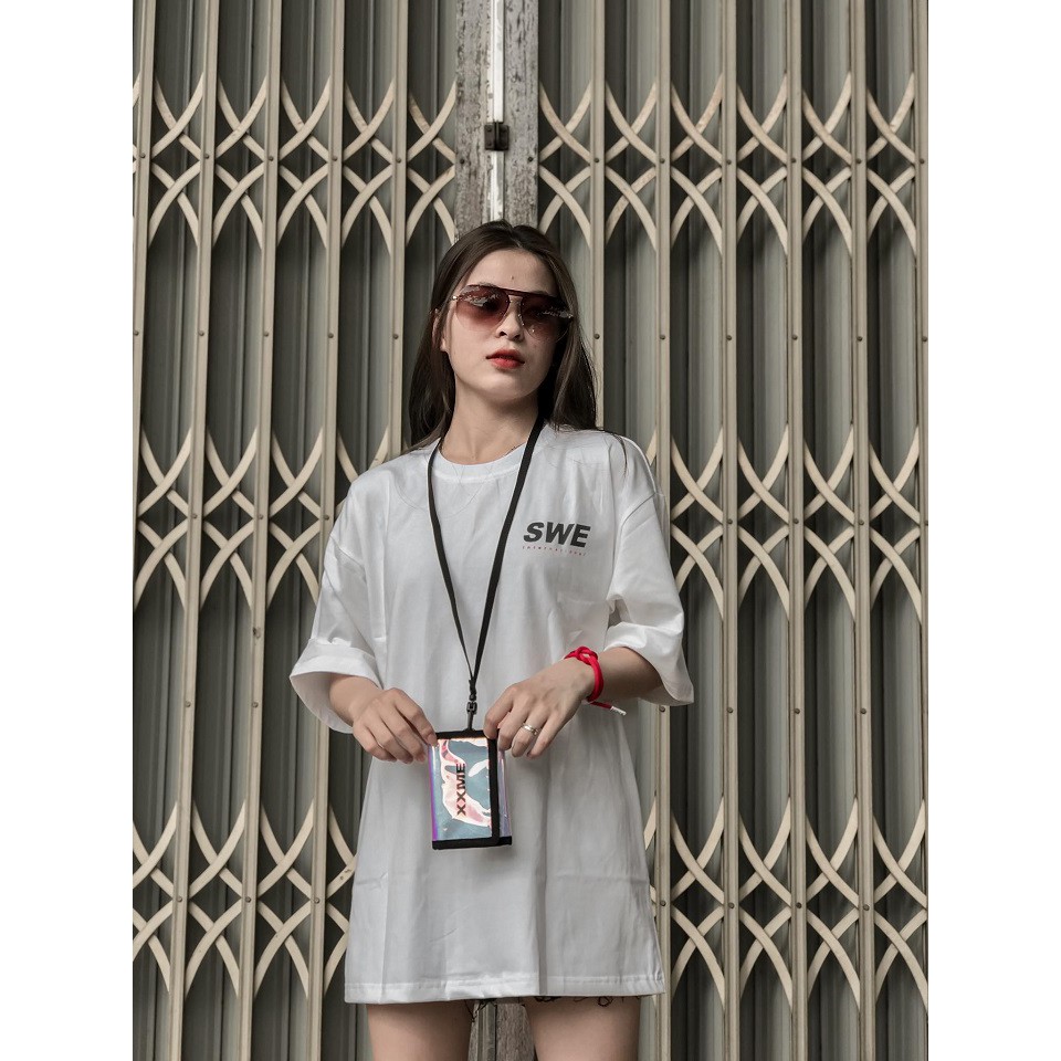 Áo thun tay lỡ UNISEX freesize phông form rộng SWE STREETWEAR - Ulzzang mặc cặp, nhóm, lớp - GIN STORE