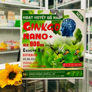 Viên hoạt huyết bổ não ginko nano