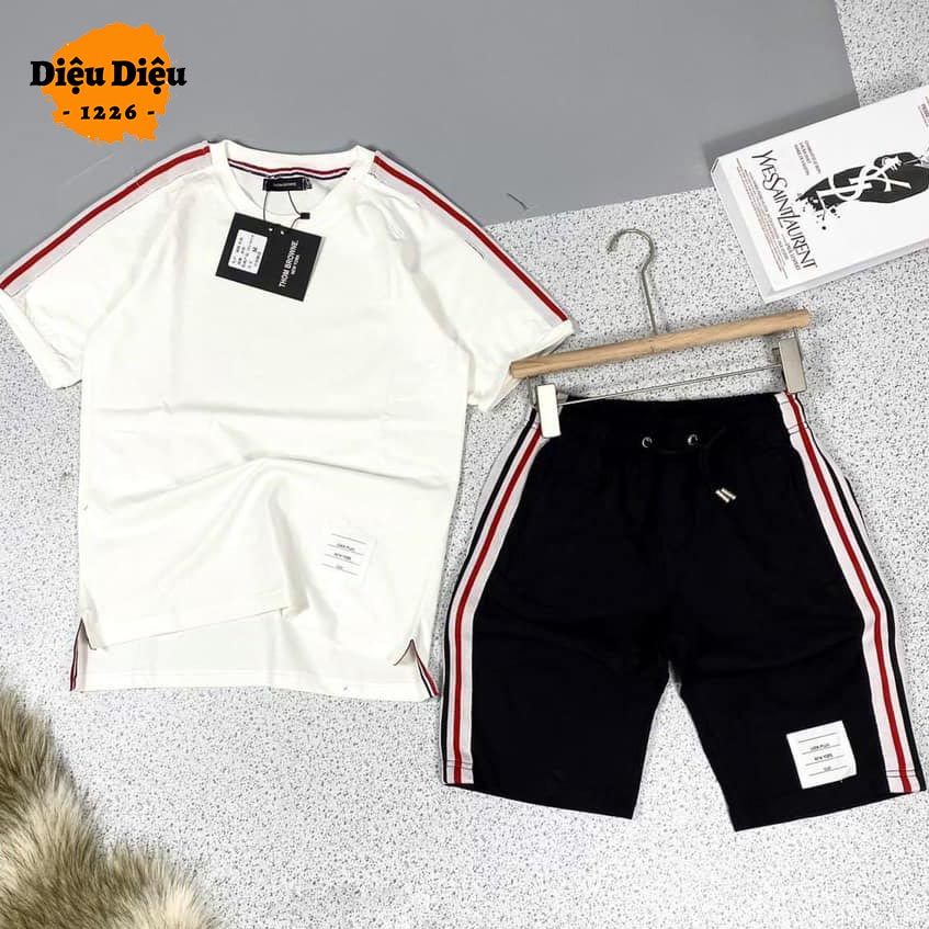 BỘ ĐỒ NAM BỘ HÈ NAM THỂ THAO XẺ TÀ MIX KẺ SỌC kèm ảnh thật | BigBuy360 - bigbuy360.vn