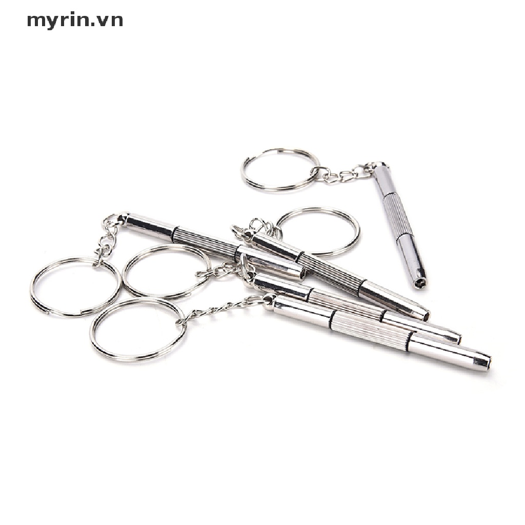 Set 5 Tua Vít Mini 3 Trong 1 Sửa Kính Mắt Đồng Hồ Kèm Móc Khóa Tiện Lợi