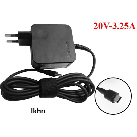 Sạc laptop lenovo 20v 3.25a 65w , 15v-3a-45w , 12v-3a ,9v-2a , 5v-2a TYPE-C USB C