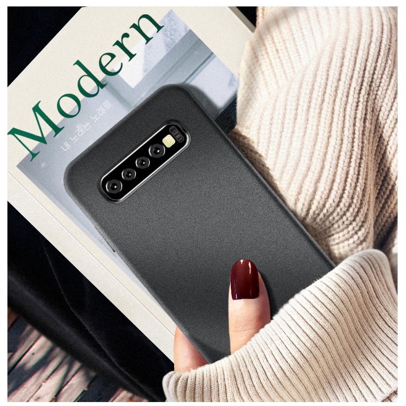 Ốp điện thoại TPU nhám chống sốc cho Samsung Galaxy Note 10+ 9 8 S10 S9 S8 Plus S10e S10 5G