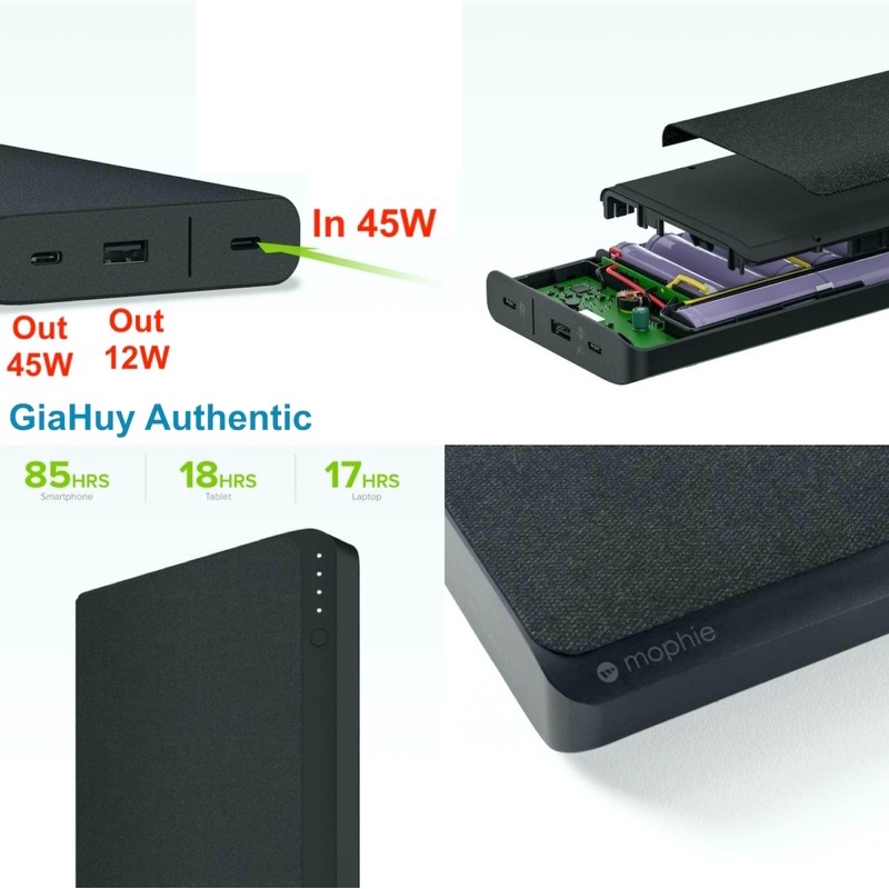 Pin sạc dự phòng MOPHIE PowerStation 3XL 26000mAh PD 45W