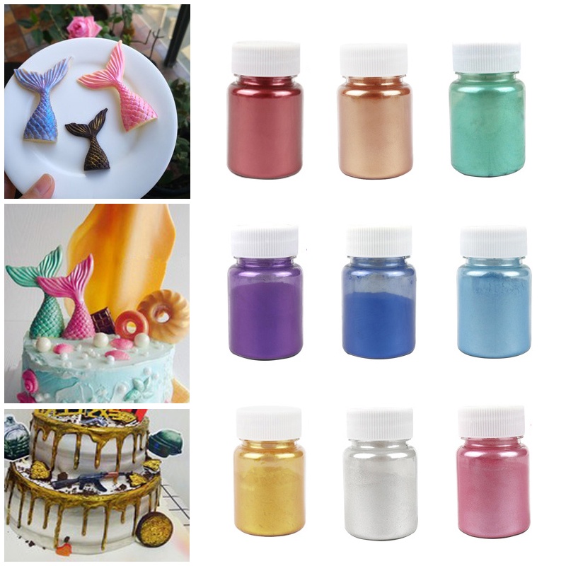 Khuôn Làm Bánh Macaron 15g Màu Vàng Kim Kèm Cọ Trang Trí Tiện Dụng