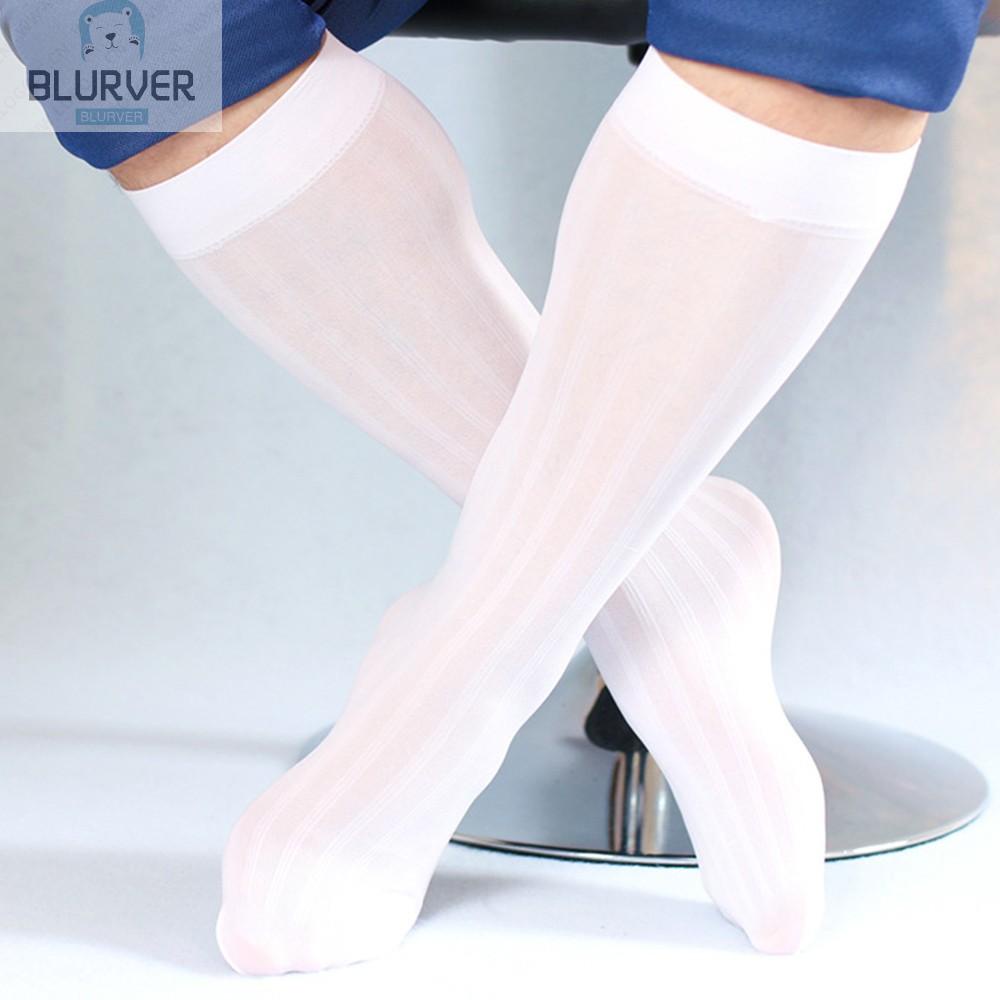 Vớ dài ngang gối họa tiết kẻ sọc thoáng khí thời trang cho nam