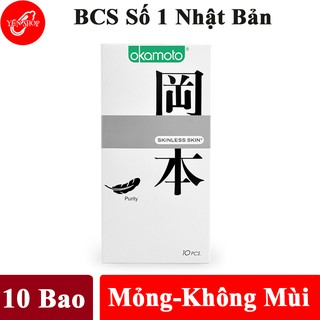 Bao cao su Okamoto skinless skin purity siêu mỏng tinh khiết