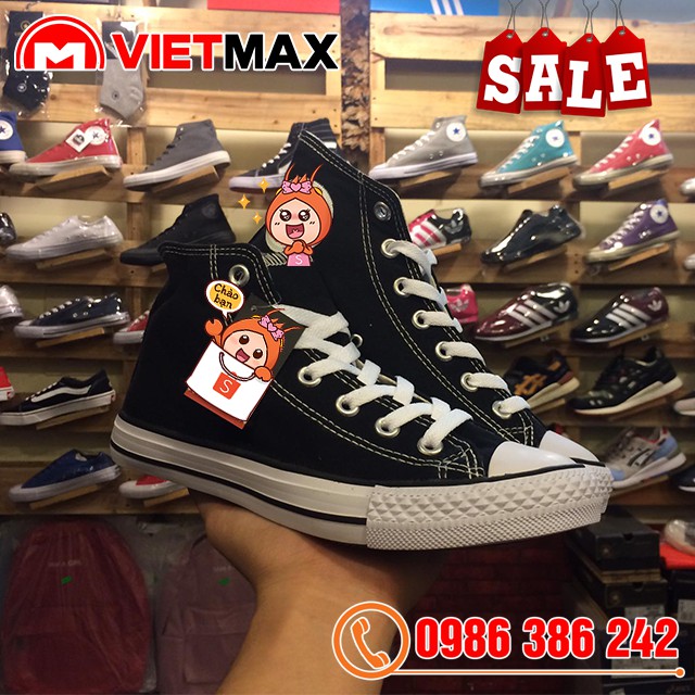 Giày Thể Thao CV Classic Đen Trắng Cổ Cao Nam Nữ | BigBuy360 - bigbuy360.vn