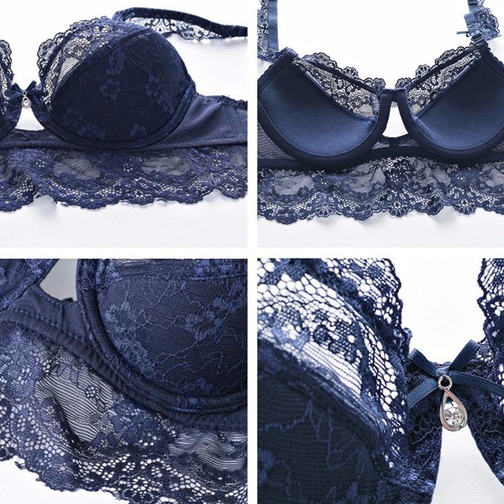 Set đồ lót VARSBABY phối ren nhìn thấu phong cách quyến rũ thời trang cho nữ