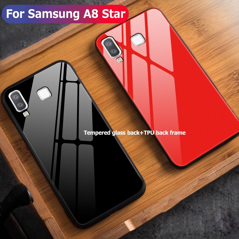 Ốp điện thoại cường lực kiểu dáng sang trọng dành cho Samsung Galaxy A8 Star