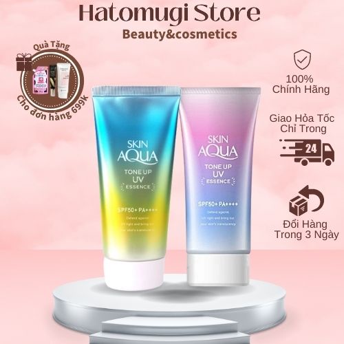 Kem chống nắng [Trắng da 100%-Hàng Auth] Kem chống nắng kiềm dầu nâng tông Sunplay Skin Aqua Tone Up UV Milk 50g