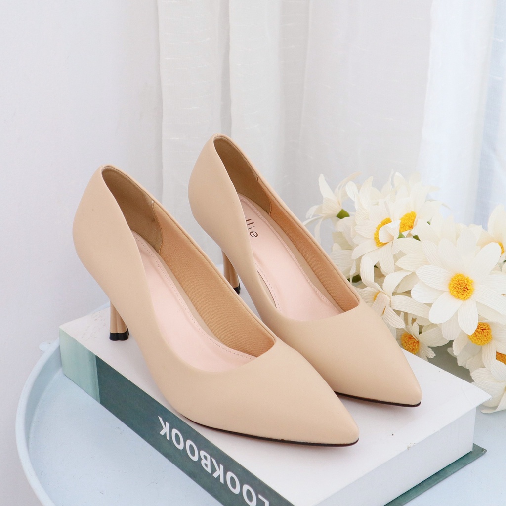 Giày cao gót basic cao 7cm mũi nhọn êm chân 1199