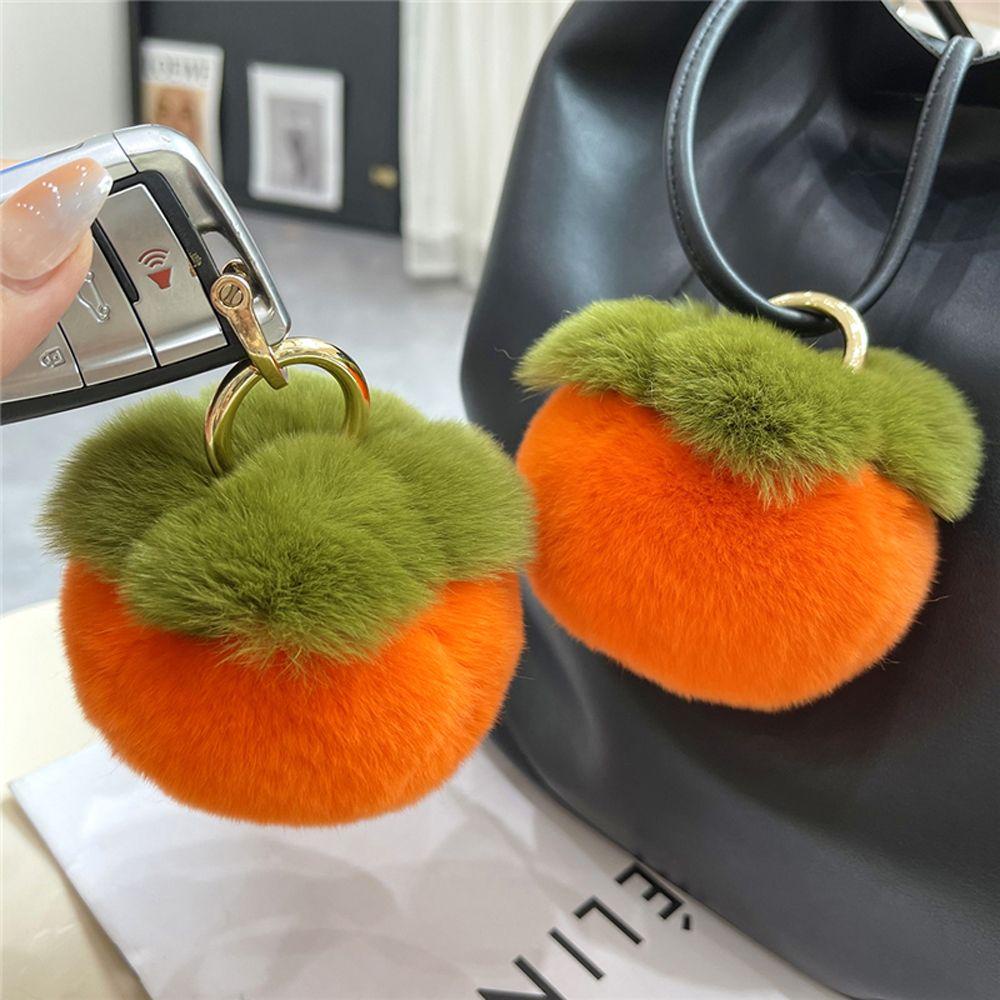 Móc Chìa Khóa Xe Hơi Đồ Chơi Nhồi Bông Persimmon 4 Màu Mềm Mại