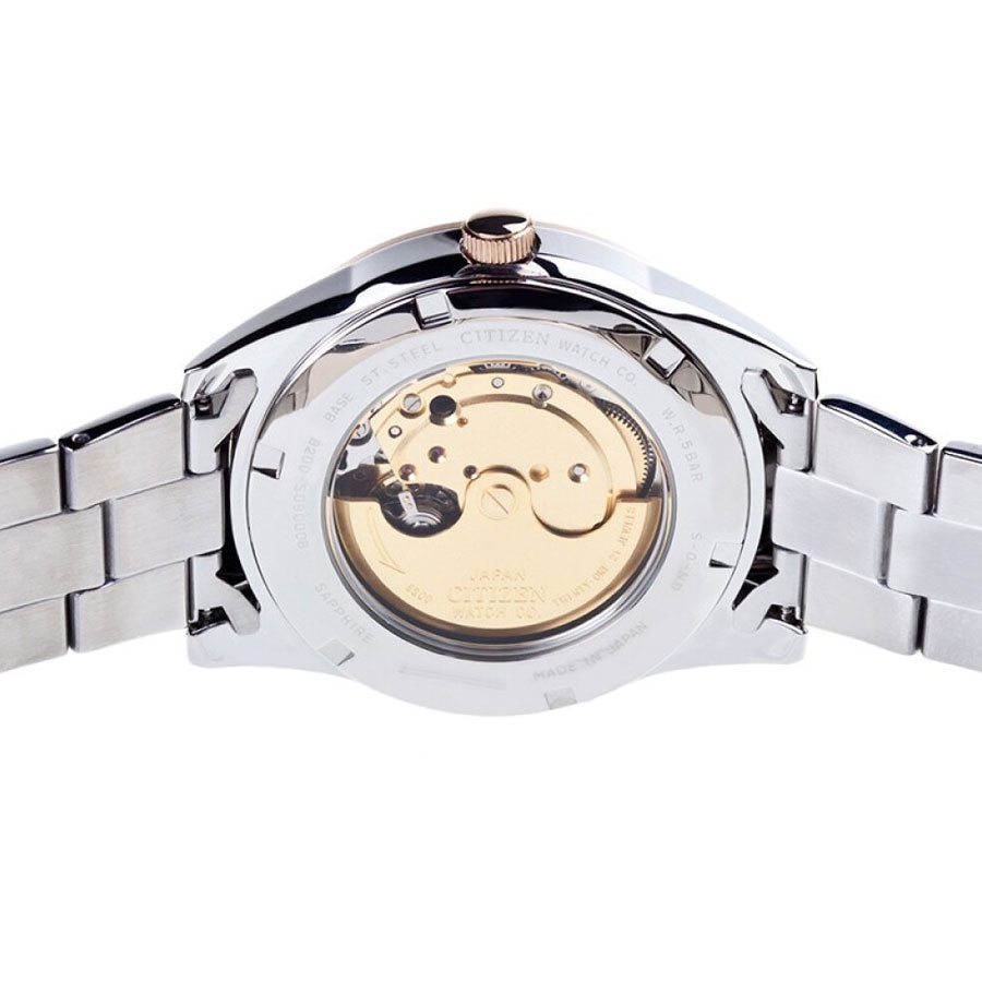Đồng Hồ Nam Citizen Dây Thép Không Gỉ NH7514-59E - Mặt Đen (Sapphire)