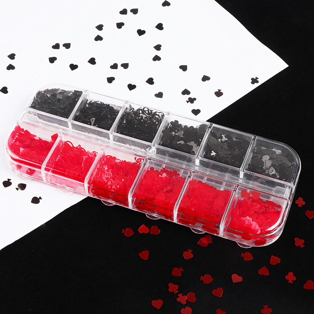 Hộp Phụ Kiện Kim Sa Trang Trí Móng Tay Nghệ Thuật Độc Đáo