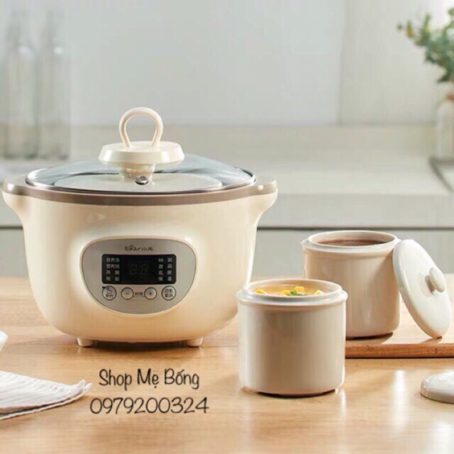 NỒI HẦM CÁCH THUỶ ĐA NĂNG BEAR 1.6L VÀ 0.5L KÈM LỒNG HẤP [RẺ NHẤT SHOPEE][Mã FSS20MAY3 hoàn 15% tối đa 60k Shopee Xu cho