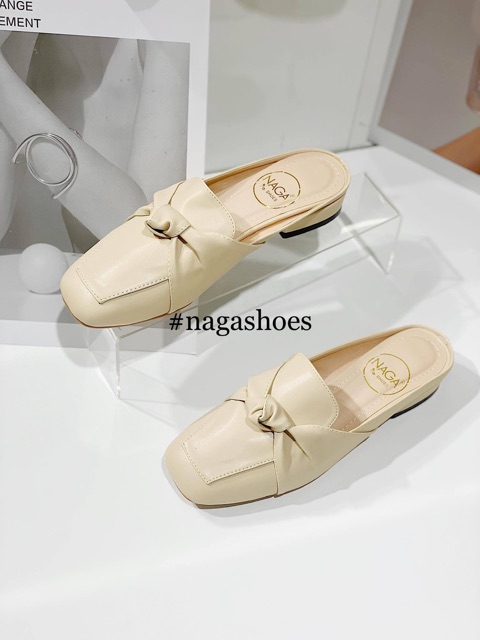 [FORM BÉ- CHỌN LÊN 1 SIZE] DÉP SỤC NAGASHOES THẮT NƠ NAD119