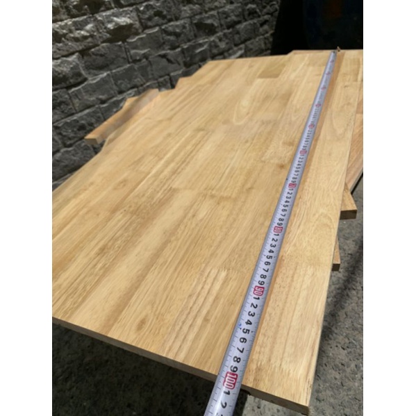 (100%GỖ CAO SU) 60x120x12mm gỗ ghép cao su làm bàn,kệ,... ,
