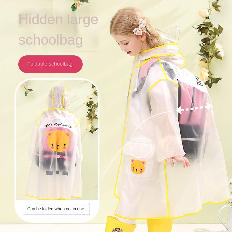 ♛Bộ Áo Mưa Chống Thấm Nước Họa Tiết Hoạt Hình Dễ Thương Cho Bé