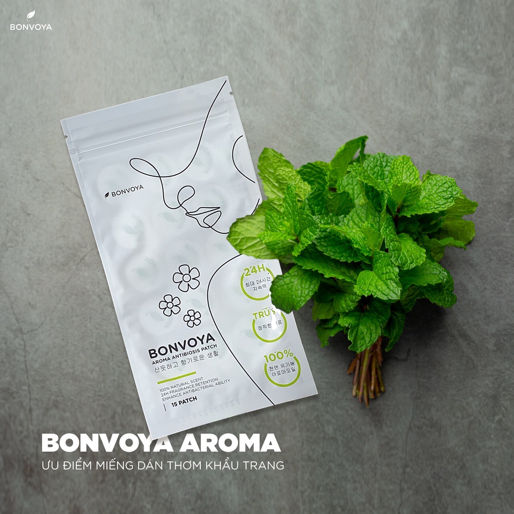 Miếng dán khử mùi khẩu trang  Aroma mask patch Bonvoya